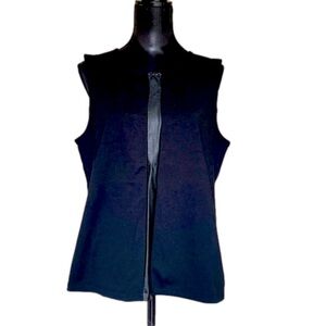 Banana Republic Factory Sleeveless Faux Leather Top L
